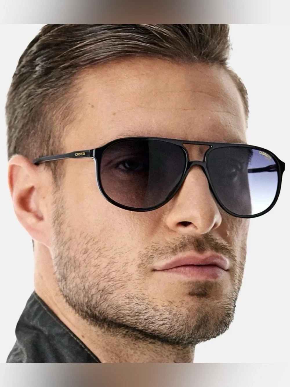 CARRERA 237/S 80790 MATTE BLACK POLARIZED AVIATOR SUNGLASSES 61-13-140 NEW